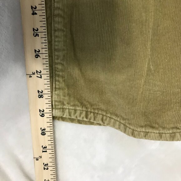 LL Bean Standard Fit Corduroy Plaid Flannel Lined Pants Olive Outdoor 38 x 30 - Picture 11 of 12